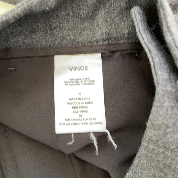 Vince. Rib cuff wool blend jogger pants dark gray size 4 - Picture 5 of 9